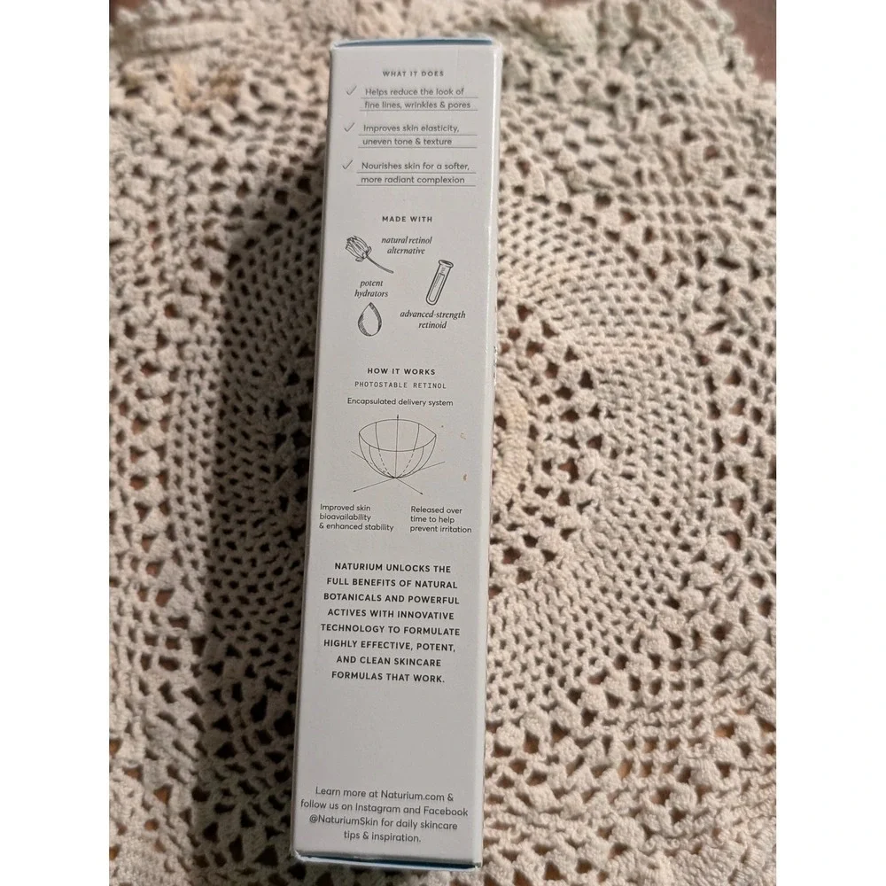 NIB Naturium Retinol Complex Cream 2.5% Bakuchiol Lipids Face Moisturizer 1.7oz